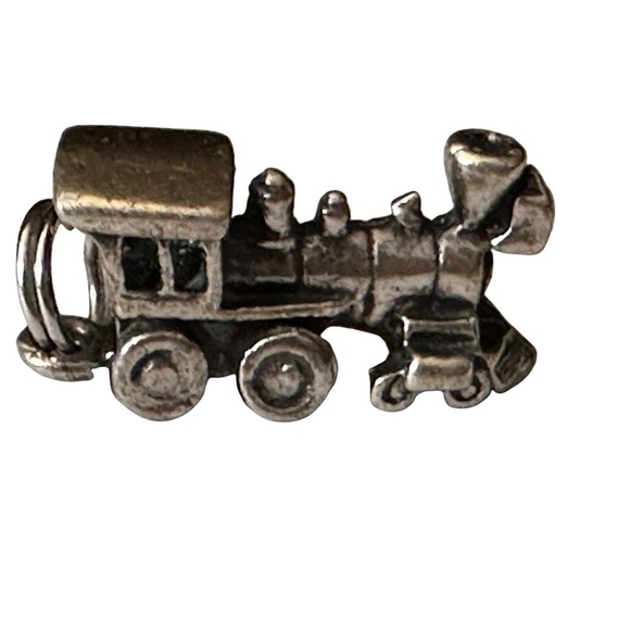 Vintage Train Sterling Silver Charm Pendant Bell Busch Gardens (?) 3D 3 Grams - Picture 2 of 7